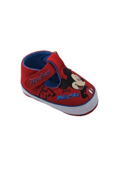 Pantofiori bebe, rosii, Mickey Mouse, Prichindel