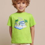 Mayoral tricou de bumbac pentru copii culoarea verde, cu imprimeu, Mayoral