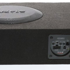 Subwoofer activ flat cu incinta 11L Audio System R 08 FLAT BR ACTIVE EVO, 240 watts, 4 ohm, 200 mm, 8", bass reflex, amplificator incorporat, Audio System