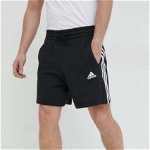 adidas pantaloni scurți din bumbac bărbați, culoarea negru IC9435, adidas
