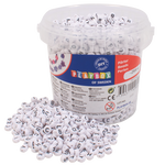 Set 2500 de margele rotunde plate de insirat cu litere, diametru 7.5 mm, Playbox