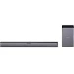 SHARP HT-SBW182 160W 2.1 Slim Soundbar with Wireless Subwoofer, Bluetooth, Optical Input, Aux, HDMI (ARC/CEC), Remote Control & Wall Mountable - Black