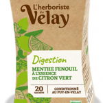 Ceai BIO cu ulei esential pentru digestie (menta, fenicul, lime) Velay, Velay