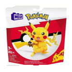 Figurina de asamblat Mega Bloks Construcx Pokemon Pikachu 211 piese, Mattel