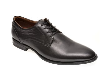 Pantofi negri, Erareven001, din piele naturala