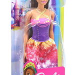 Papusa printesa cu coronita galbena Barbie Dreamtopia, Barbie