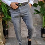 Pantaloni de barbati, gri inchis, croiala conica - PN753, 