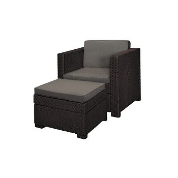 Set mobilier gradina Curver Provence Chillout, maro, Keter