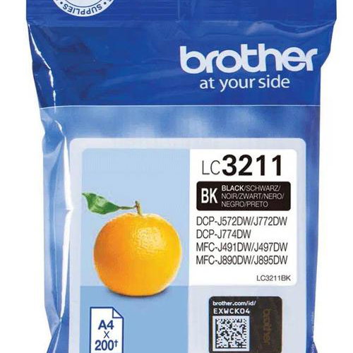 brother Cartus cerneala Brother LC3211BK, Negru, 200 pagini, brother