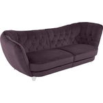 Canapea fixa stanga Georgia Velvet F607, 3 locuri, 256 x 115 x 98 cm, violet