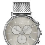 Ceasuri Barbati Timex supsup Fairfield Chronograph Mesh Strap Watch 41mm Silver