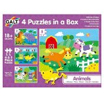 Set 4 puzzle-uri - Animalute (2, 3, 4, 5 piese), Galt, 1-2 ani +, Galt