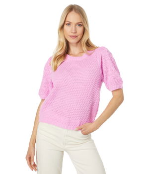 Imbracaminte Femei Saltwater Luxe Doc Short Sleeve Sweater Peony, Saltwater Luxe
