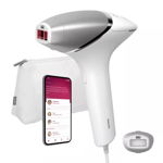 Epilator IPL PHILIPS Lumea Seria 8000 BRI940/00, 450.000 de impulsuri, 1 accesoriu, SenseIQ, retea, argintiu