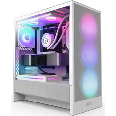 Carcasa NZXT H5 Flow RGB 2024, Tempered glass, Middle Tower (Alb), NZXT