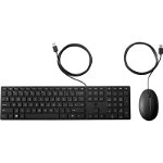 Kit Tastatura + Mouse HP 320MK, Wired, USB, NumPad, Scroll, Senzor Optic, Negru