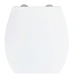 Capac de toaleta cu sistem automat de coborare, Wenko, Easy Close Thermoplast, 37 x 44.5 cm, termoplastic, alb, Wenko