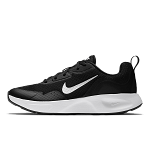 Nike, Pantofi sport de plasa Wearallday, Negru/Alb, 8