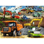 Puzzle Vehicule De Constructii, 100 Piese, Ravensburger