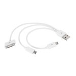 Cablu adaptor USB Galaxy Tab mini USB si micro USB alb, OEM