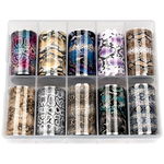 Set Folii Transfer LUXORISE Snake Mania, 10 buc, LUXORISE Nail Art