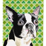 Caroline`s Treasures Carolines Comori SC9280-FLAG-PARENT Boston Terrier St Patrick`s Day Shamroc Multi House Size, 