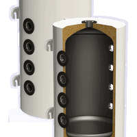 Puffer pentru pompe de caldura Sunsystem PSM 50 litri