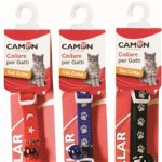 CAMON Zgardă pentru pisici, desen reflectorizant 1cm/30cm, diverse modele, Camon