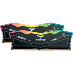 Teamgroup Kit dual memorie RAM Team Group Delta RGB, Capacitate 32 GB DDR5 (2x 16 GB), Frecventa 6000 MHz, CL 30 Negru, Teamgroup