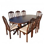 Set masa RH7039T + 8 scaune 559C,179x99x76 cm, Dirty oak, MarcelProd