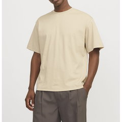 Tricou cu decolteu la baza gatului, din amestec de bumbac organic Tricou cu decolteu la baza gatului, din amestec de bumbac organic