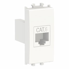 Priza date RJ45 cat6 UTP 1 modul Schneider Easy Styl LMR6233001, alb, SCHNEIDER