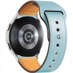 Curea ceas din piele 20 mm pentru Galaxy Watch 5 Pro 45mm Galaxy Watch 5 Galaxy Watch 4 Galaxy Watch 3 41mm Huawei Watch GT albastru deschis