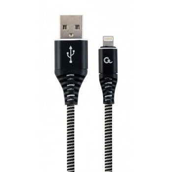 Cablu alimentare si date Gembird, USB 2.0 (T) la USB 2.0 Type-C (T), 1m, Negru / Alb CC-USB2B-AMCM-1M-BW