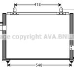 Radiator AC condensator potrivit CHEVROLET REZZO; DAEWOO TACUMA REZZO 1.6 1.8 2.0 09.00-, AVA Cooling