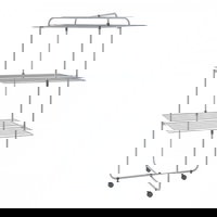 Uscator rufe reglabil Lille, Metaltex, 33 m capacitate de uscare, metal tratat LDPE, Metaltex
