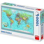 Puzzle Harta politica a lumii 1000 piese, Dino