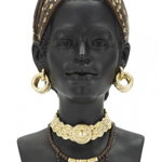 Figurina Massai Woman, Rasina, Multicolor, 30x19x18.5 cm, Mauro Ferretti