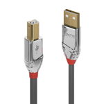 Cablu USB dublu ecranat, Lindy, PVC, 480Mbps, USB-A/USB-B, 0.5m, Gri