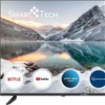 Televizor LED Smart Smarttech 40FV10V1, 101 cm, Full HD, Negru