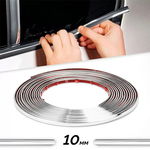 Rola Ornament autoadeziv, 10mm x 15m, culoare Crom SILVER, AVEX