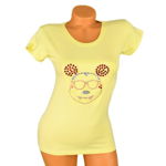 Tricou galben pal Mickey pentru dama - cod 36536, 