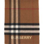 Burberry Check Cashmere Scarf ARC BEIGE BIRCH BRN, Burberry