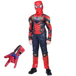 Set costum Iron Spiderman IdeallStore®, New Era, rosu, 5-7 ani, manusa cu ventuze inclusa, IdeallStore