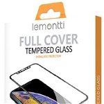 Folie Sticla Lemontti Full Fit compatibila cu iPhone 12 Mini, Negru