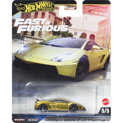 Masinuta Fast and Furious, Hot Wheels, Lamborghini Gallardo LP570-4 Superleggera, JBM01, Hot Wheels