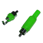 Mufa RCA tata din plastic verde, OEM