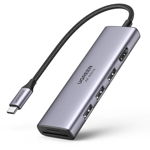 CM511 conectare PC USB Type-C, USB 3.0 x 3|HDMI x 1/4K/60Hz|Card reader x 1, aluminiu, gri 60383 - 6957303863839, UGREEN