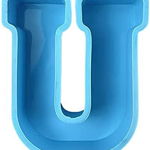Matrita pentru ceara in forma de litera U XQMMGO, albastru, plastic, 16,3 x 14,3 cm