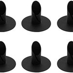Set de 6 suporturi de lumanari VINCIGANT, fier, negru, 6 x 8 x 2 cm